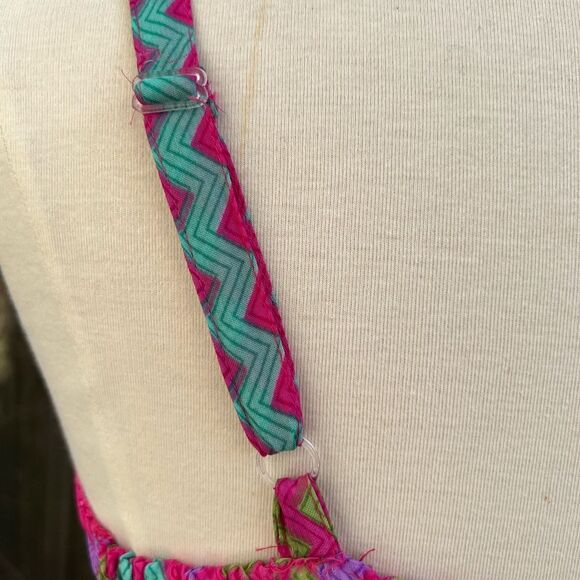 🦋**** Colors Of India Vibrant Zigzag Lace-Up Dress (AA2) - Picture 9 of 14